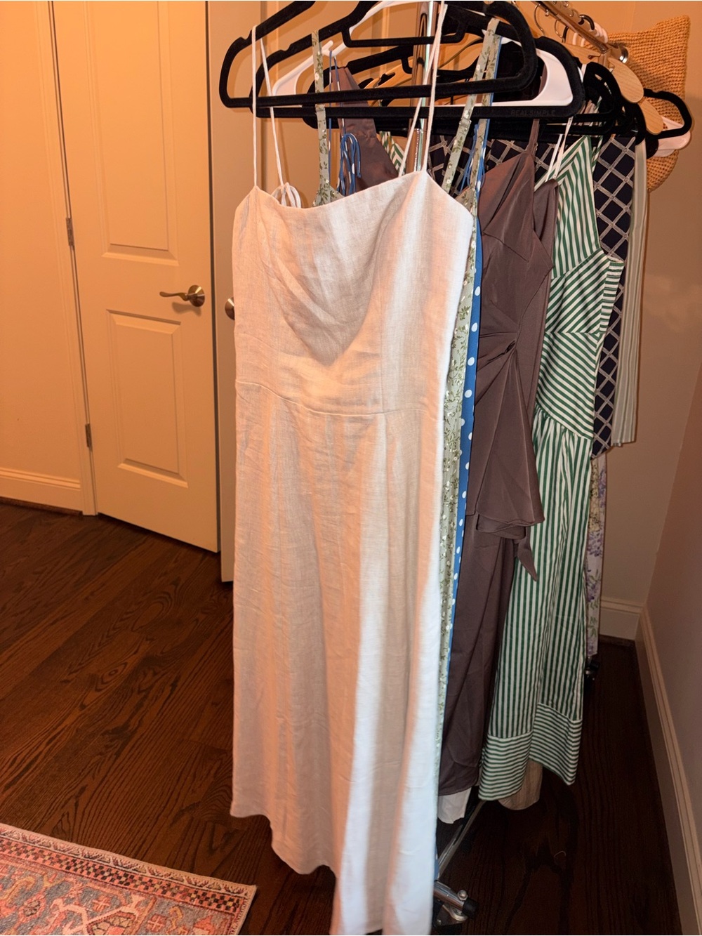 Reformation Christen Linen Dress Oatmeal - Size 8